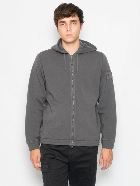 Dark grey store stone island hoodie