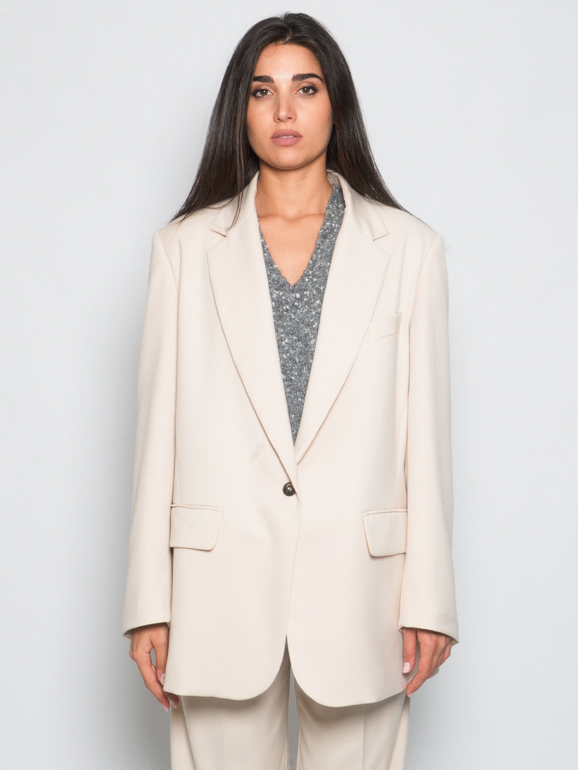 ANIYE BY Beige Single Breasted Over Jacket TRYME Shop