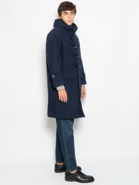 AMARANTO - Cappotto Montgomery Lungo in Twill Navy – TRYME Shop