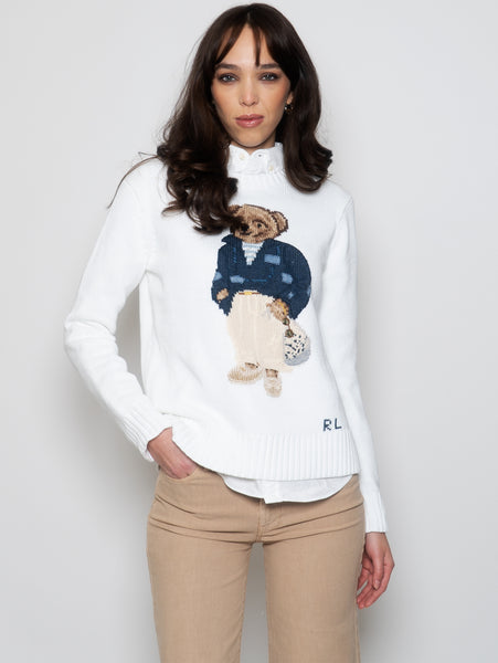 Women's Teddy Cotton Sweater by Polo Ralph Lauren