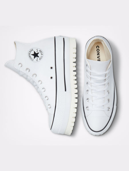 Converse blancas outlet con ca?a