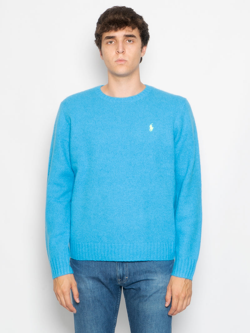 RALPH LAUREN Neck - Alpaca Sweater Turquoise – Shop TRYME Crew