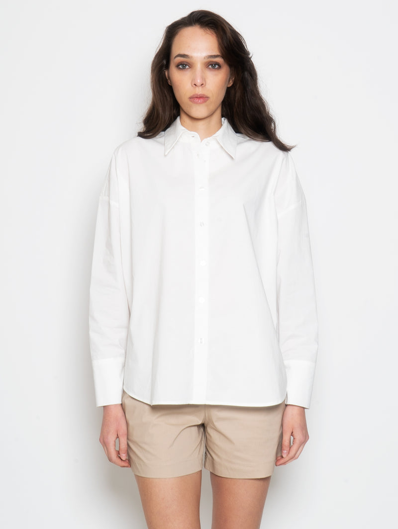 Camicia oversize in popeline