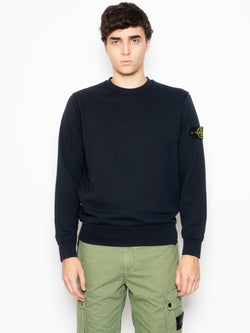 STONE ISLAND Blue Garment Dyed Crew Neck Sweatshirt TRYME Shop