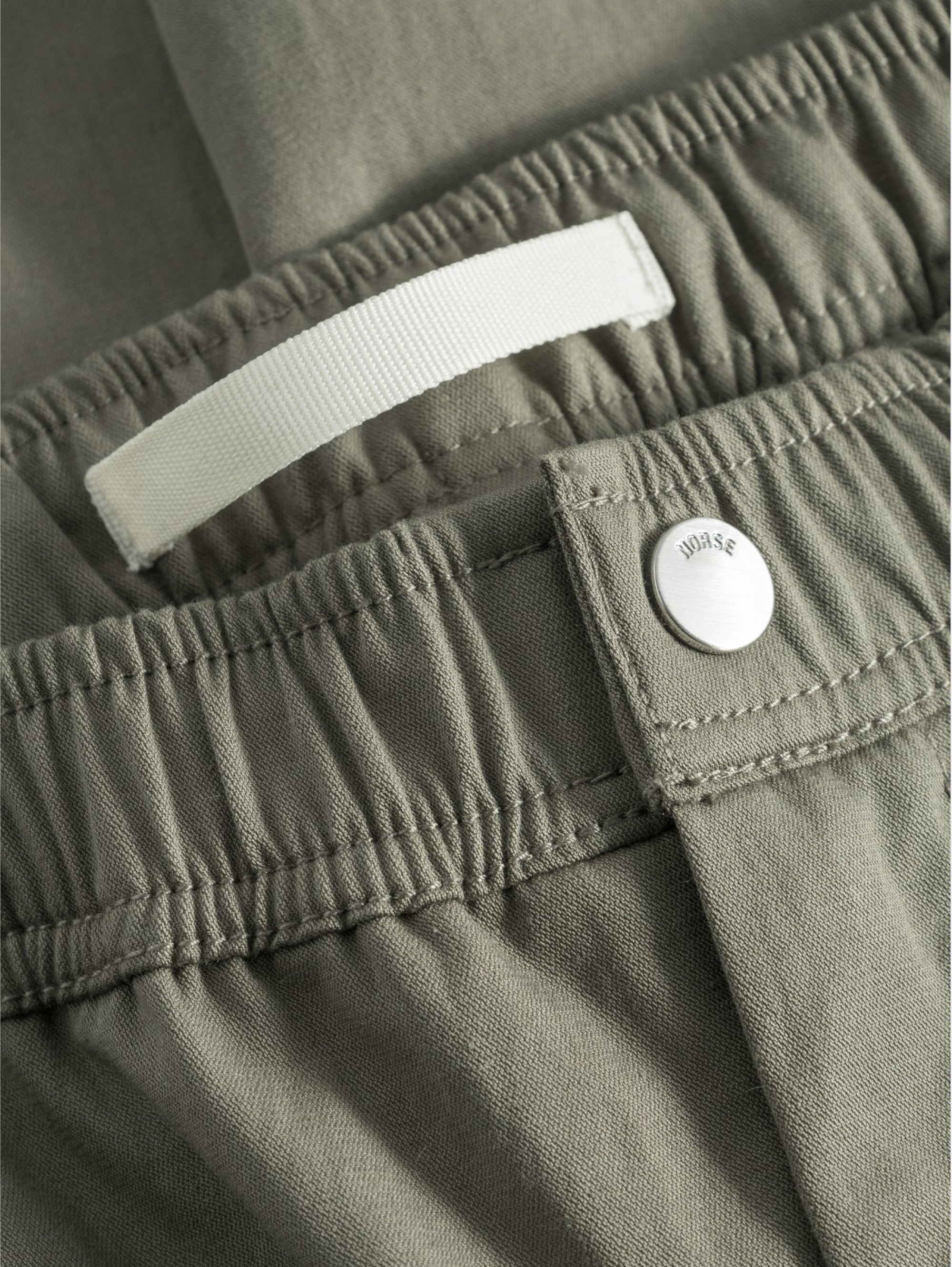 Pantaloni con Coulisse in Micro Twill Verde