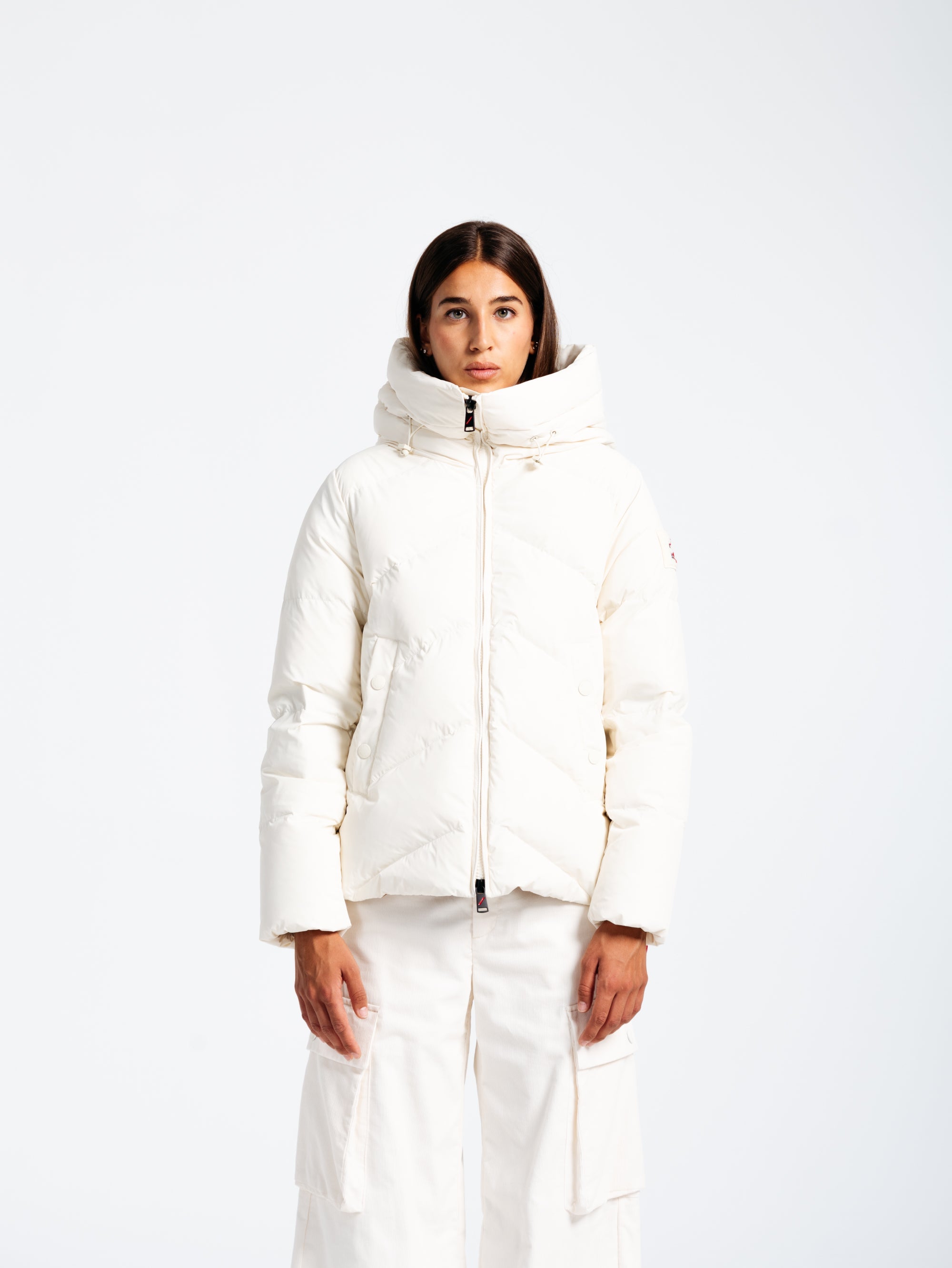 AFTER LABEL-Piumino Collo Alto Helsinkin Opaco Bianco-TRYME Shop