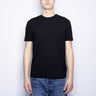 ALPHA STUDIO-T-shirt Maniche Corte in Ice Cotton Nero-TRYME Shop