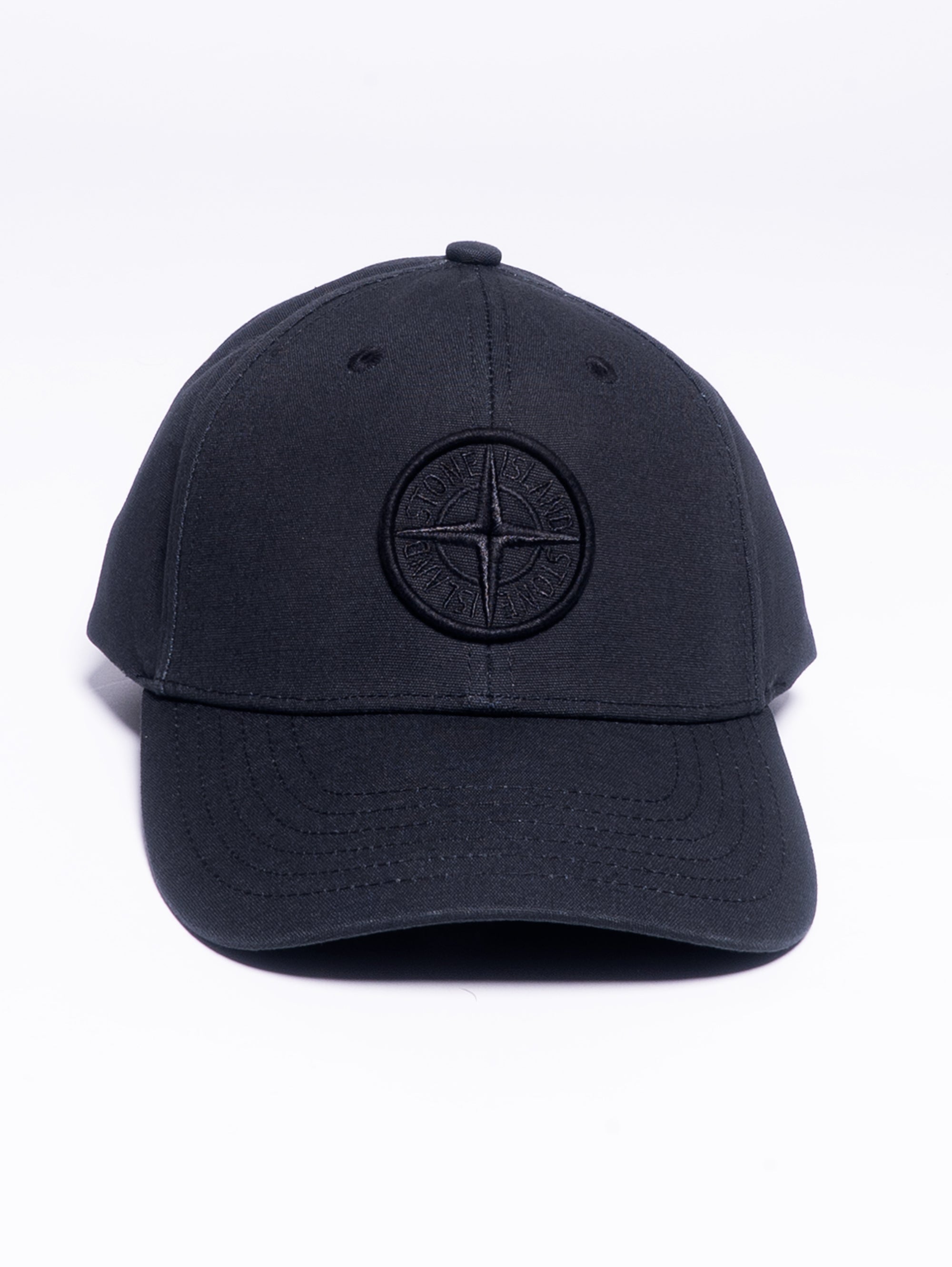 STONE ISLAND-Cappello in Reps di Cotone Nero-TRYME Shop