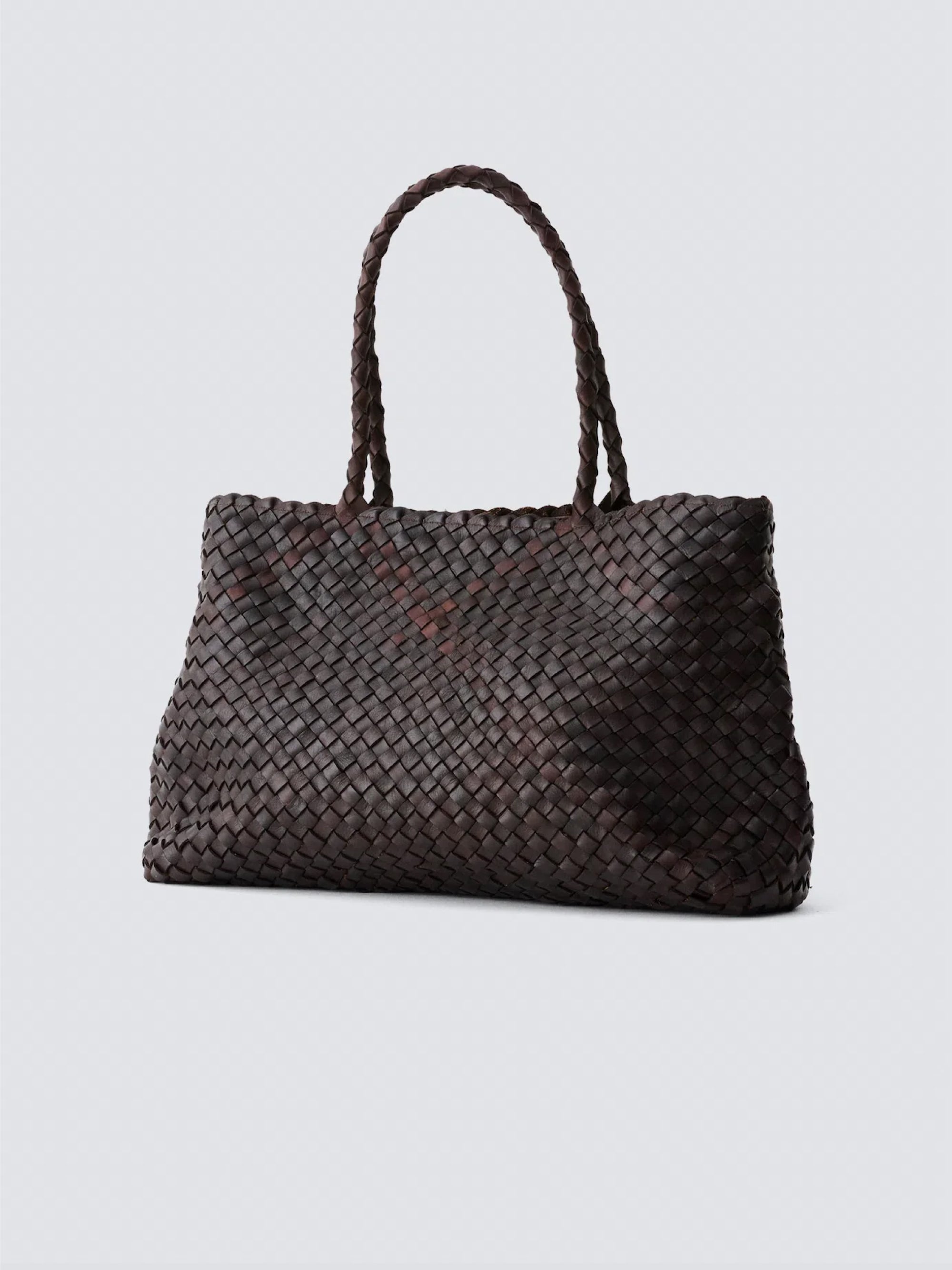 Borsa a Spalla Vintage Mesh Tote Marrone