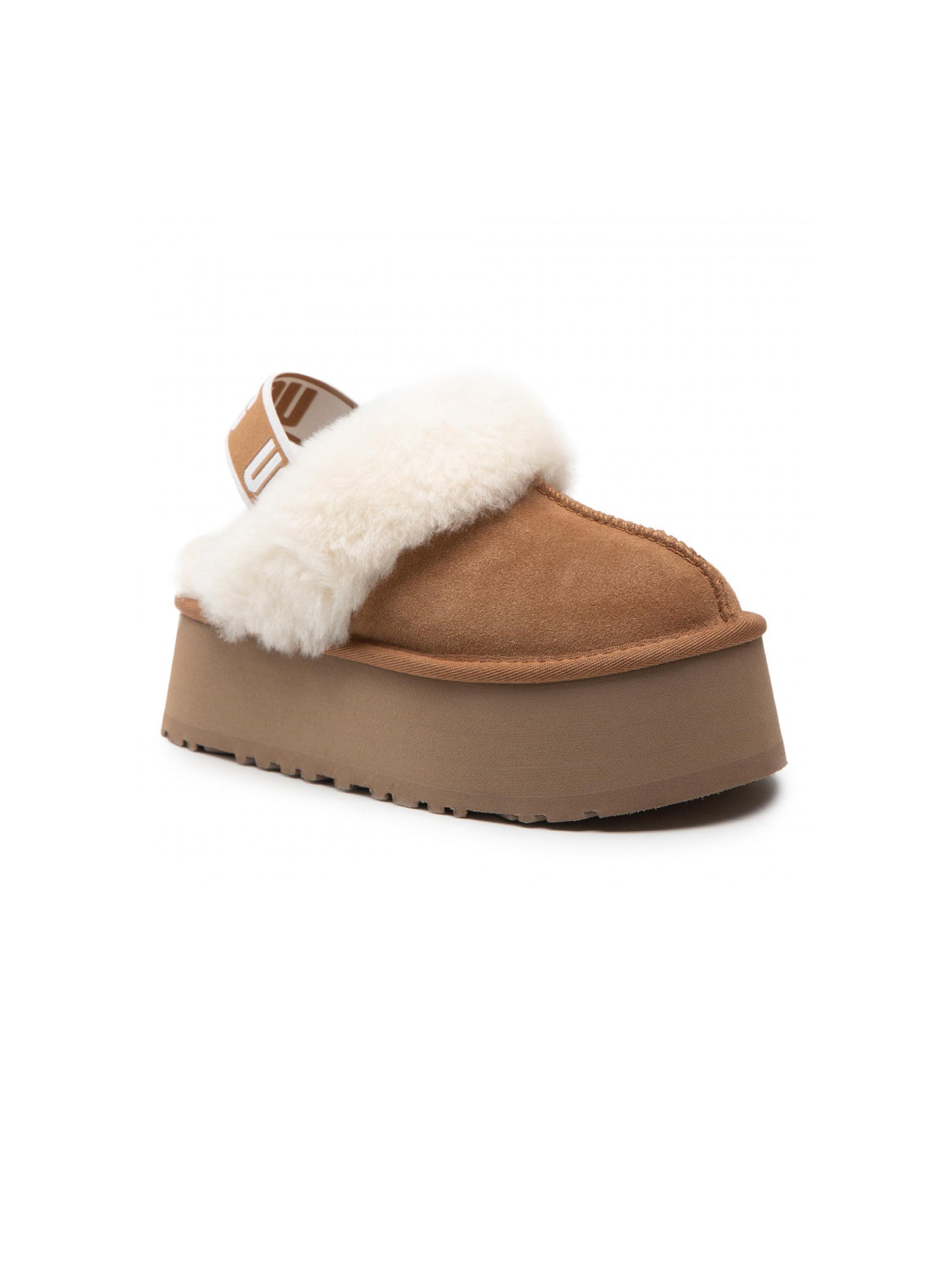 Slippers with Elastic in Chestnut Sheepskin