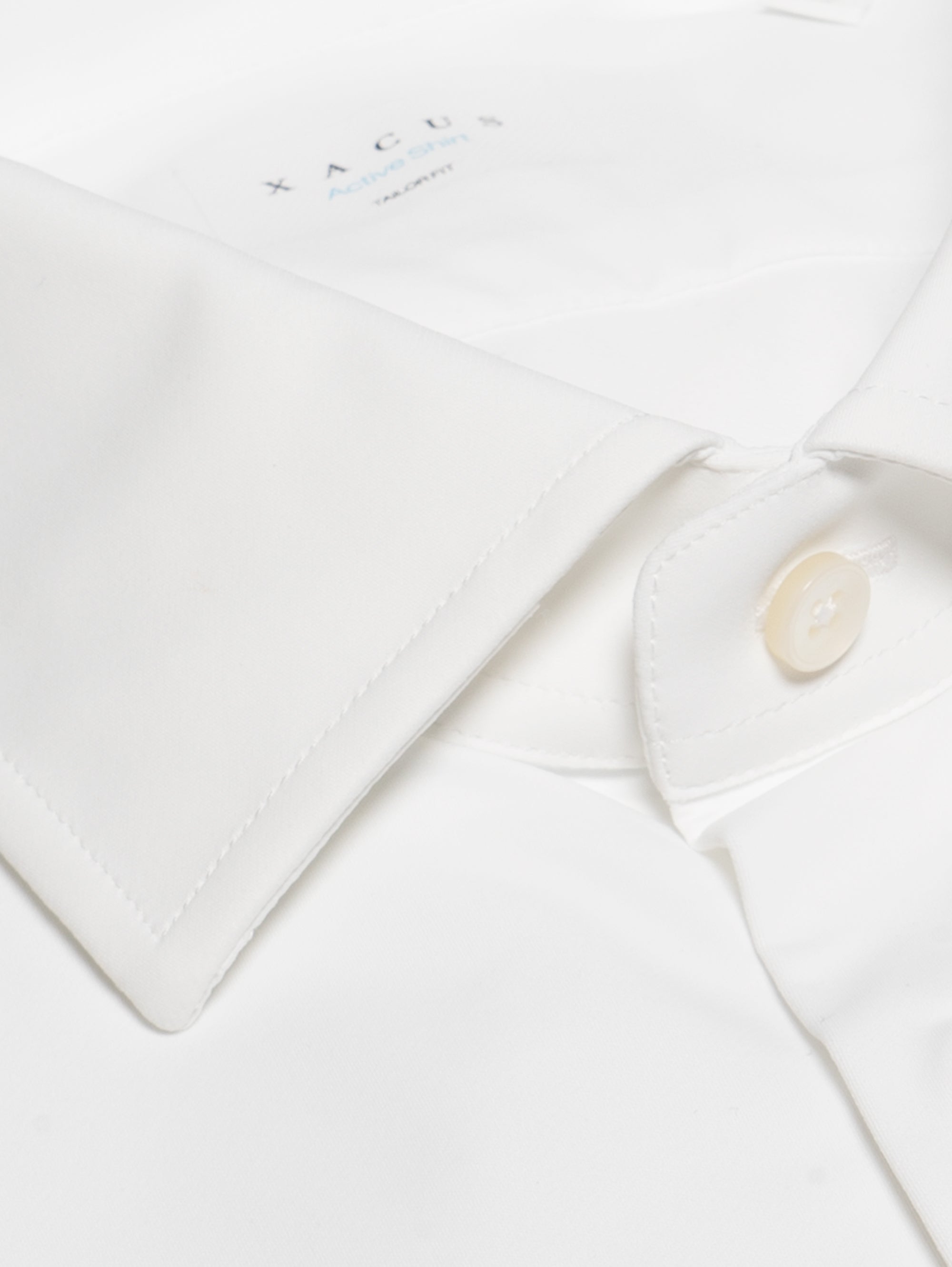 Shirt in White Techno Micro Twill Stretch