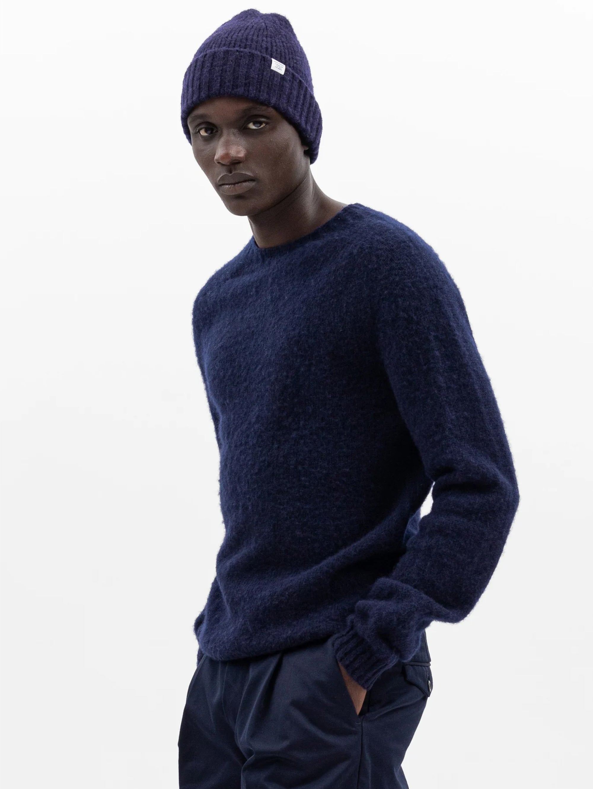 NORSE PROJECTS-Maglione Girocollo in Lana Blu-TRYME Shop