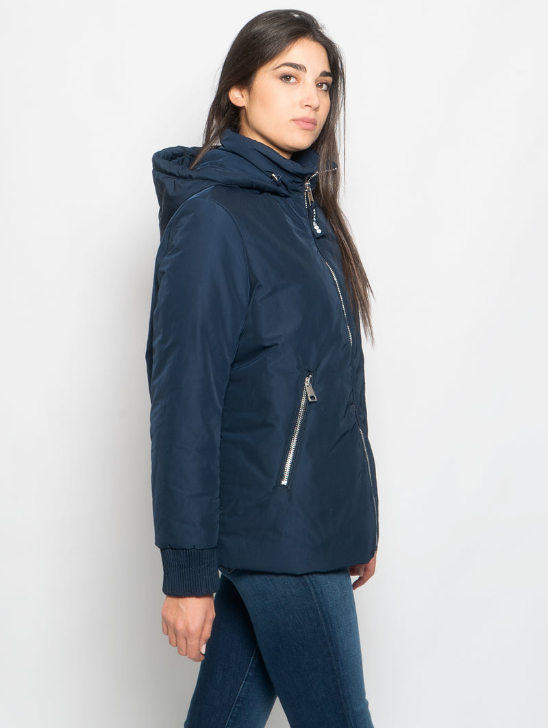 OOF – TRYME Kapuze Jacke ausgestellte – in mit Kurze, Mitternachtsblau Shop