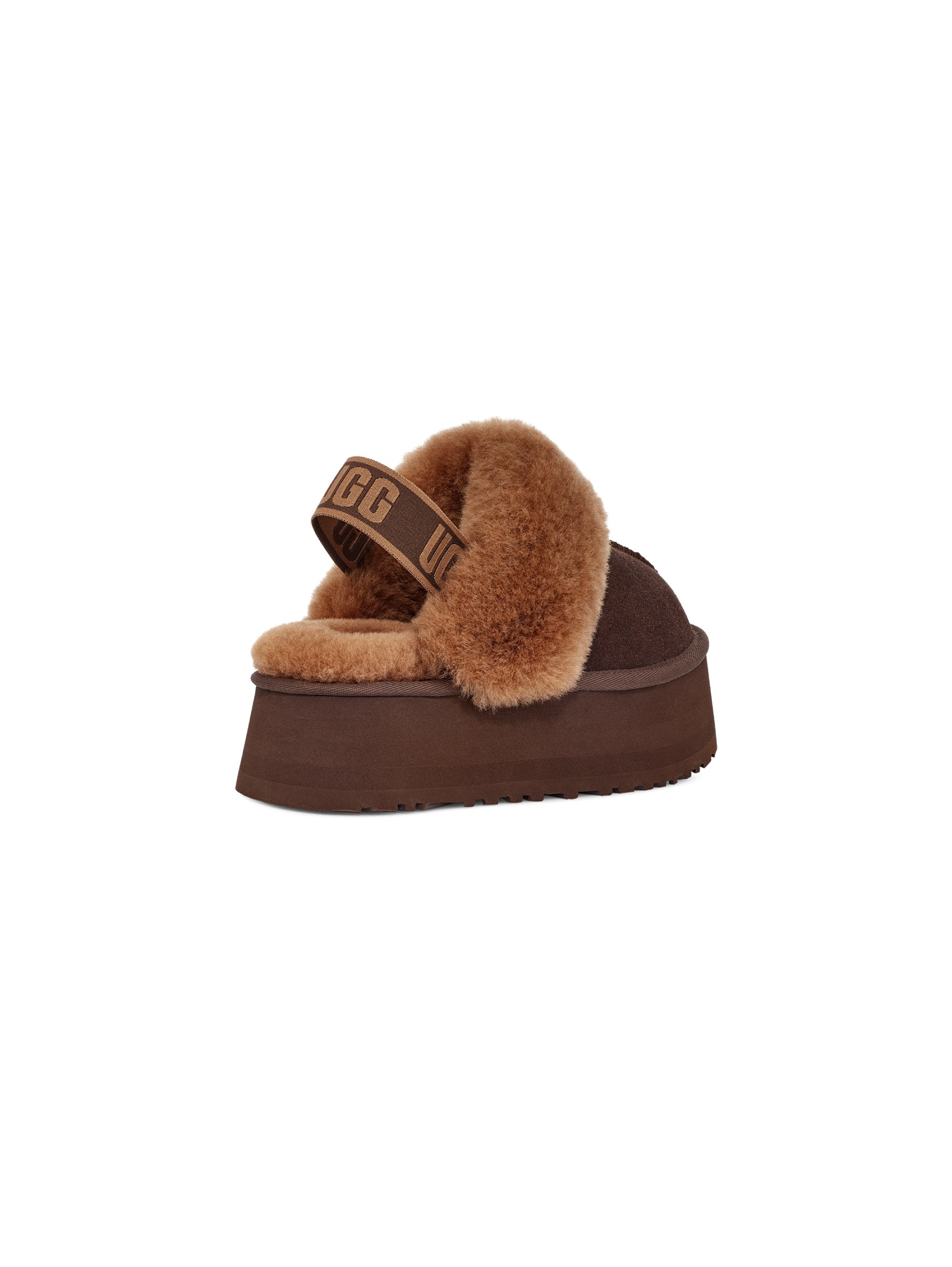 Slippers with elastic in burnt sheepskin