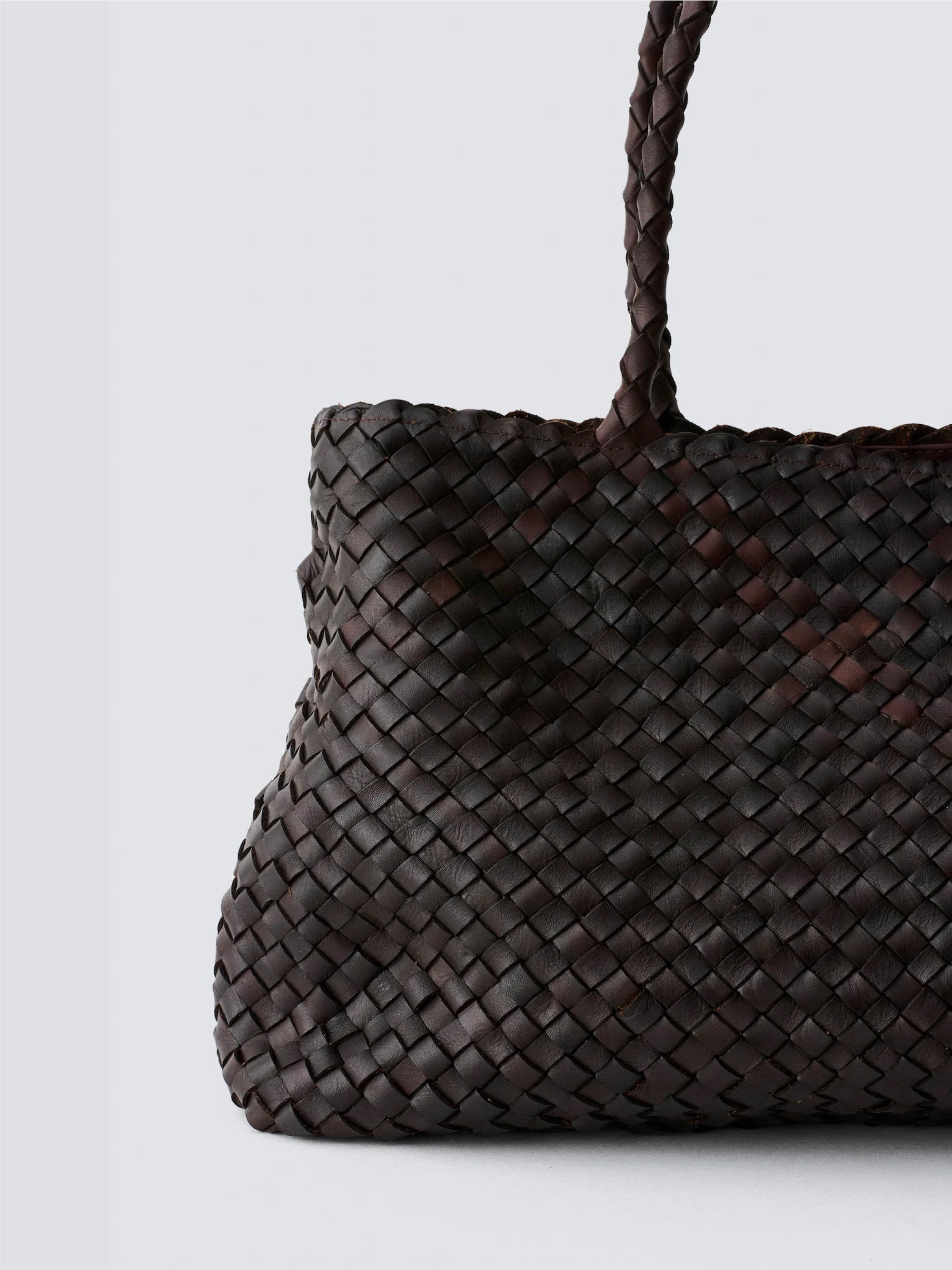 Vintage Mesh Tote Brown Shoulder Bag