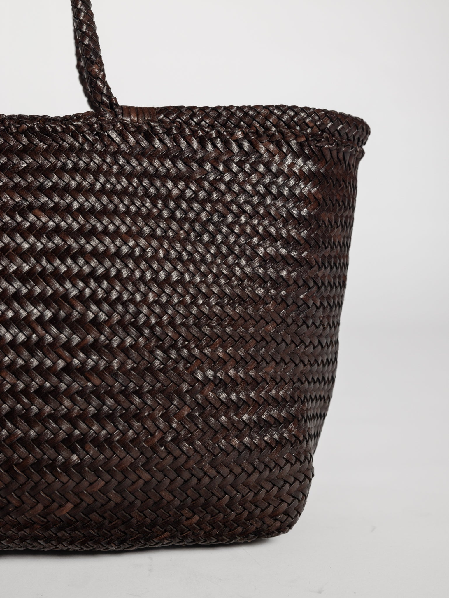 Montopoli Bruciato Woven Leather Handbag