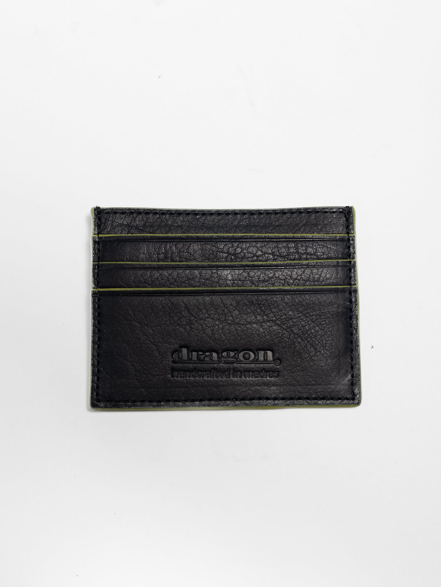 Leather Check Zip Around Wallet Black