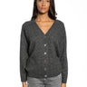 PINKO-Cardigan a V con Strass Grigio-TRYME Shop