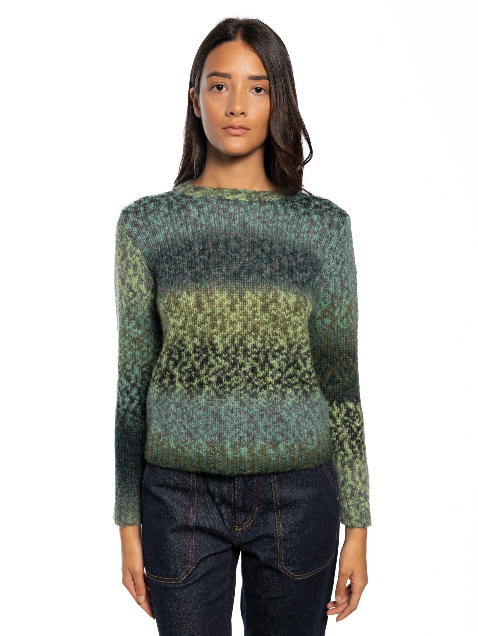 KANGRA-Maglia Girocollo a Righe Foresta-TRYME Shop