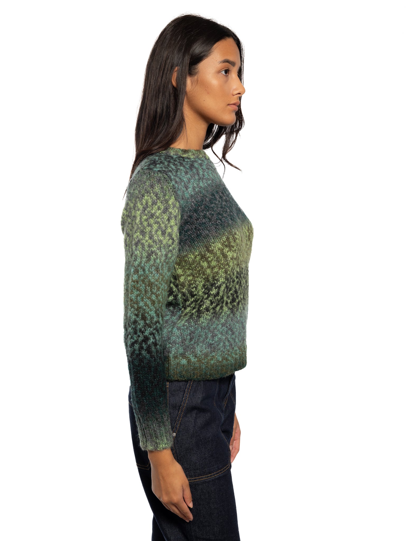 Maglia Girocollo a Righe Foresta