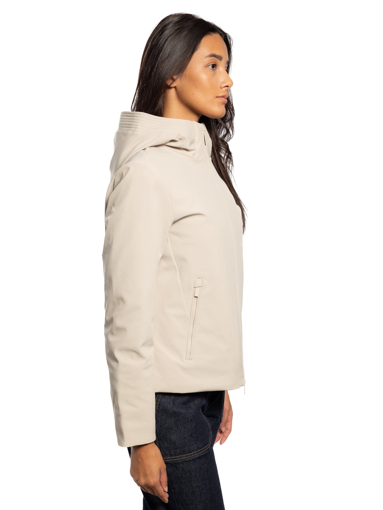 Beige Windbreaker Jacket