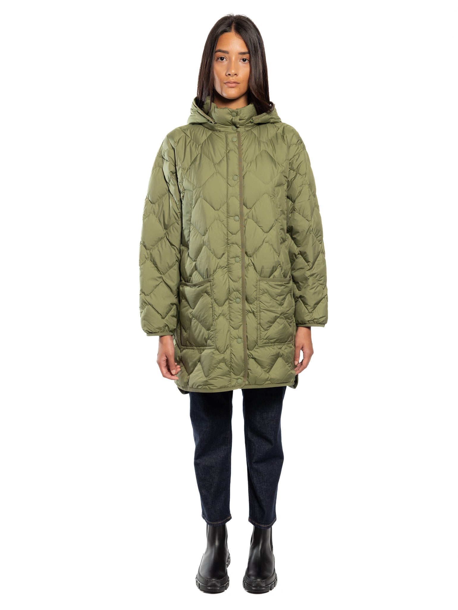 Loden Green Diamond Quilted Cape