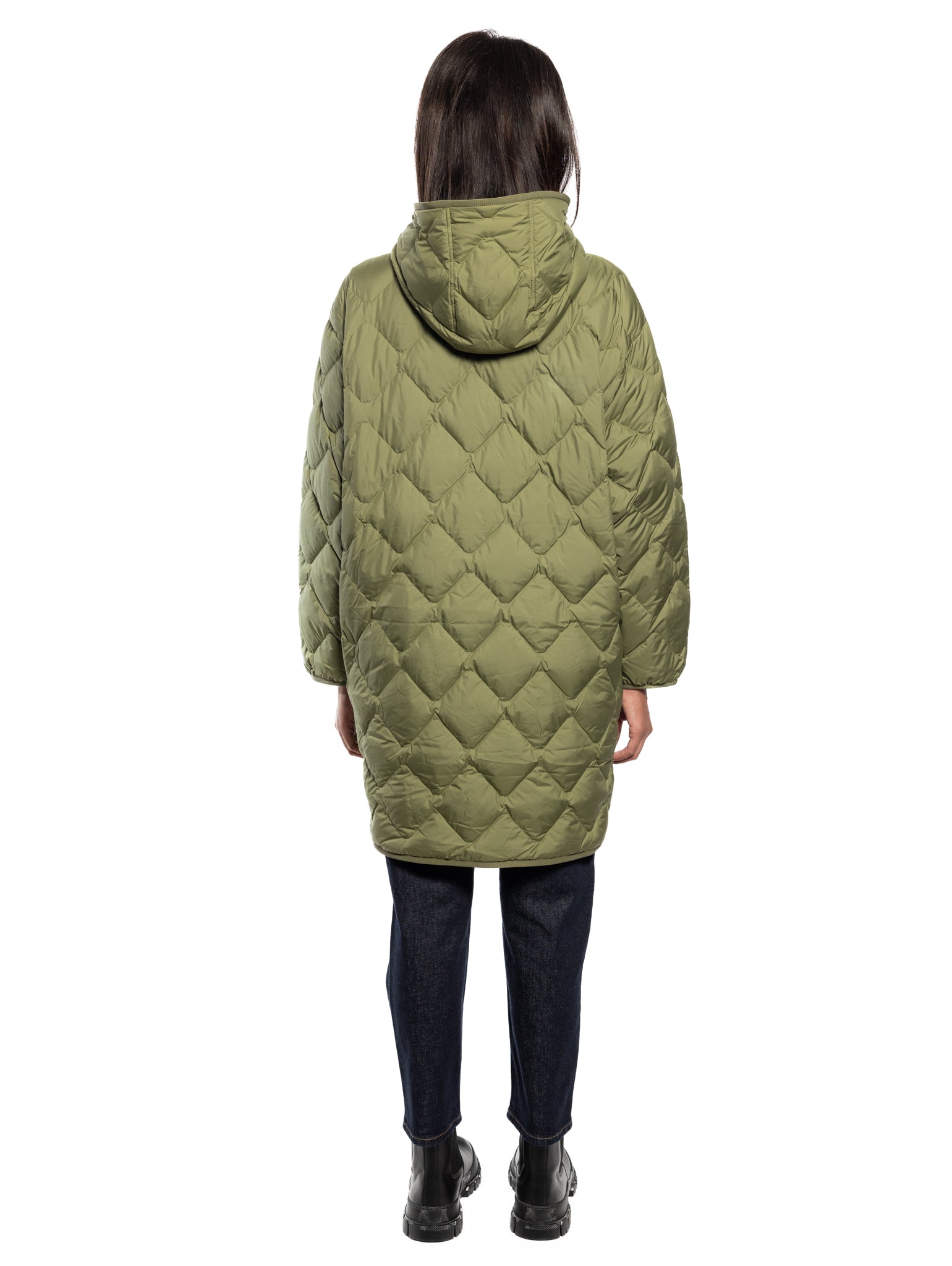 Loden Green Diamond Quilted Cape