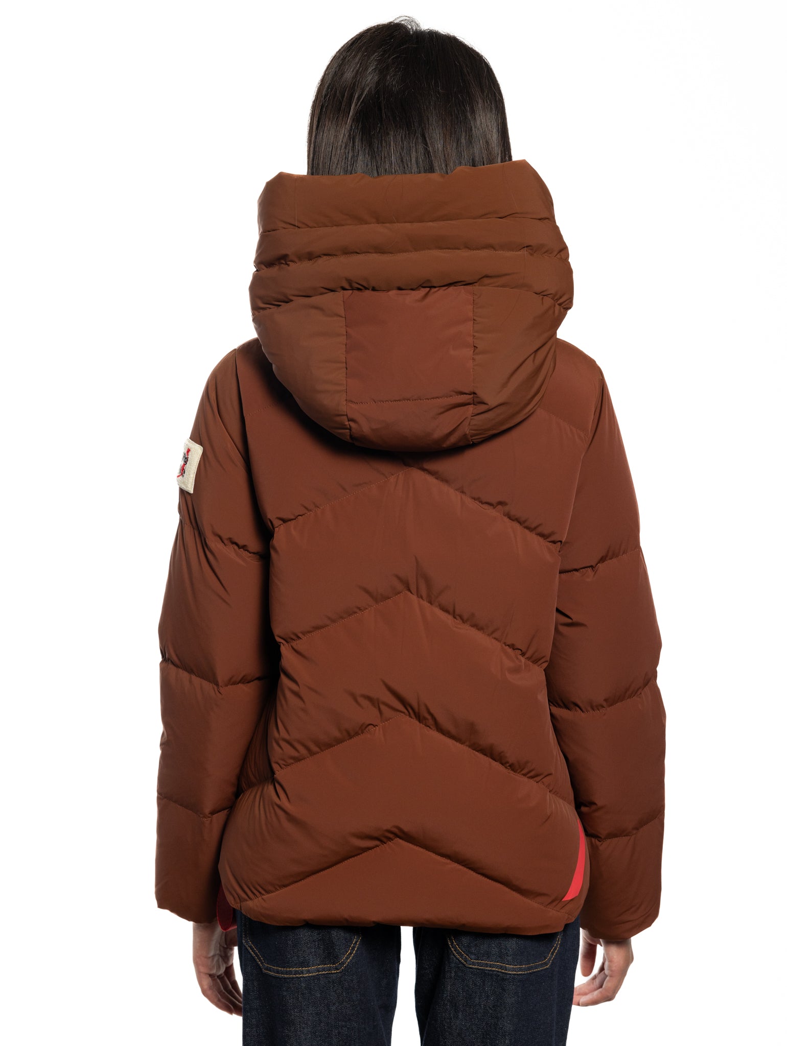 Helsinkin High Neck Matte Leather Down Jacket