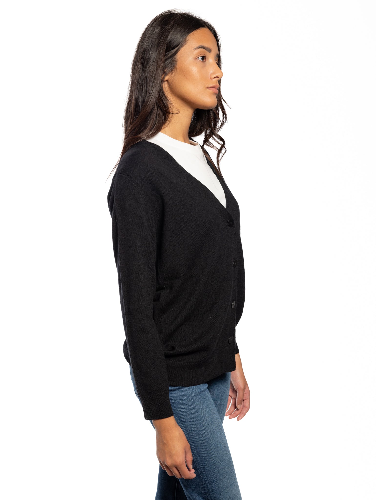 Black Button Cardigan