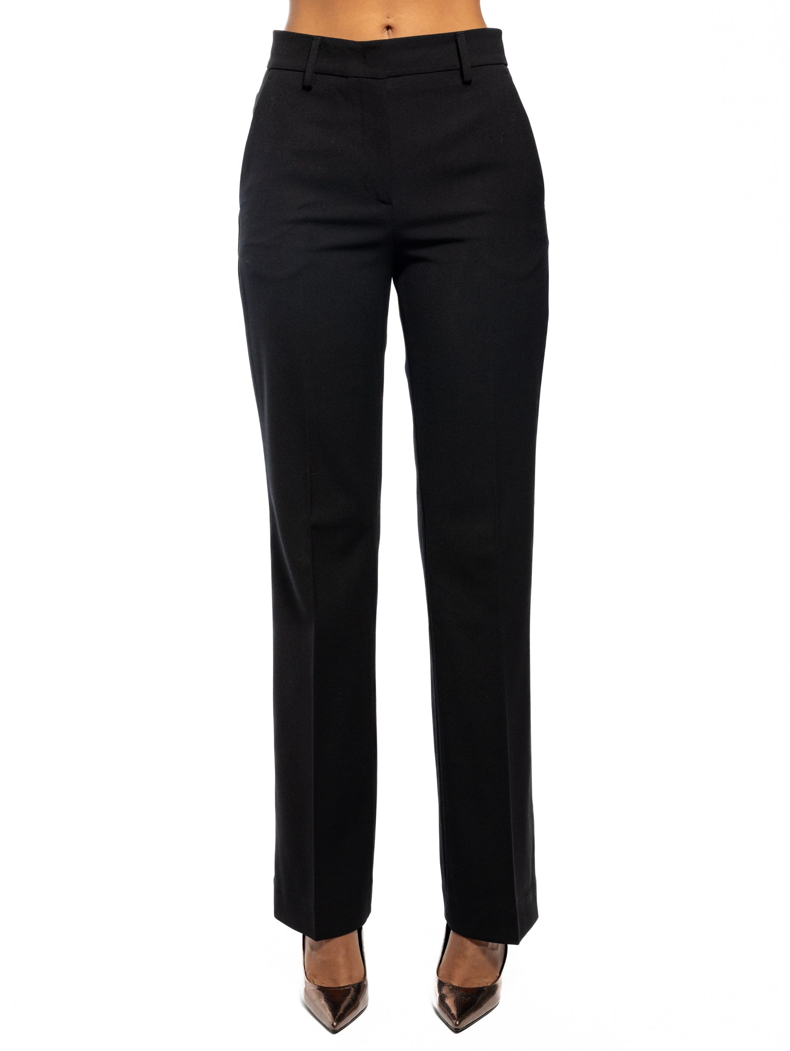 PINKO Pantaloni in Twill Dritti Nero