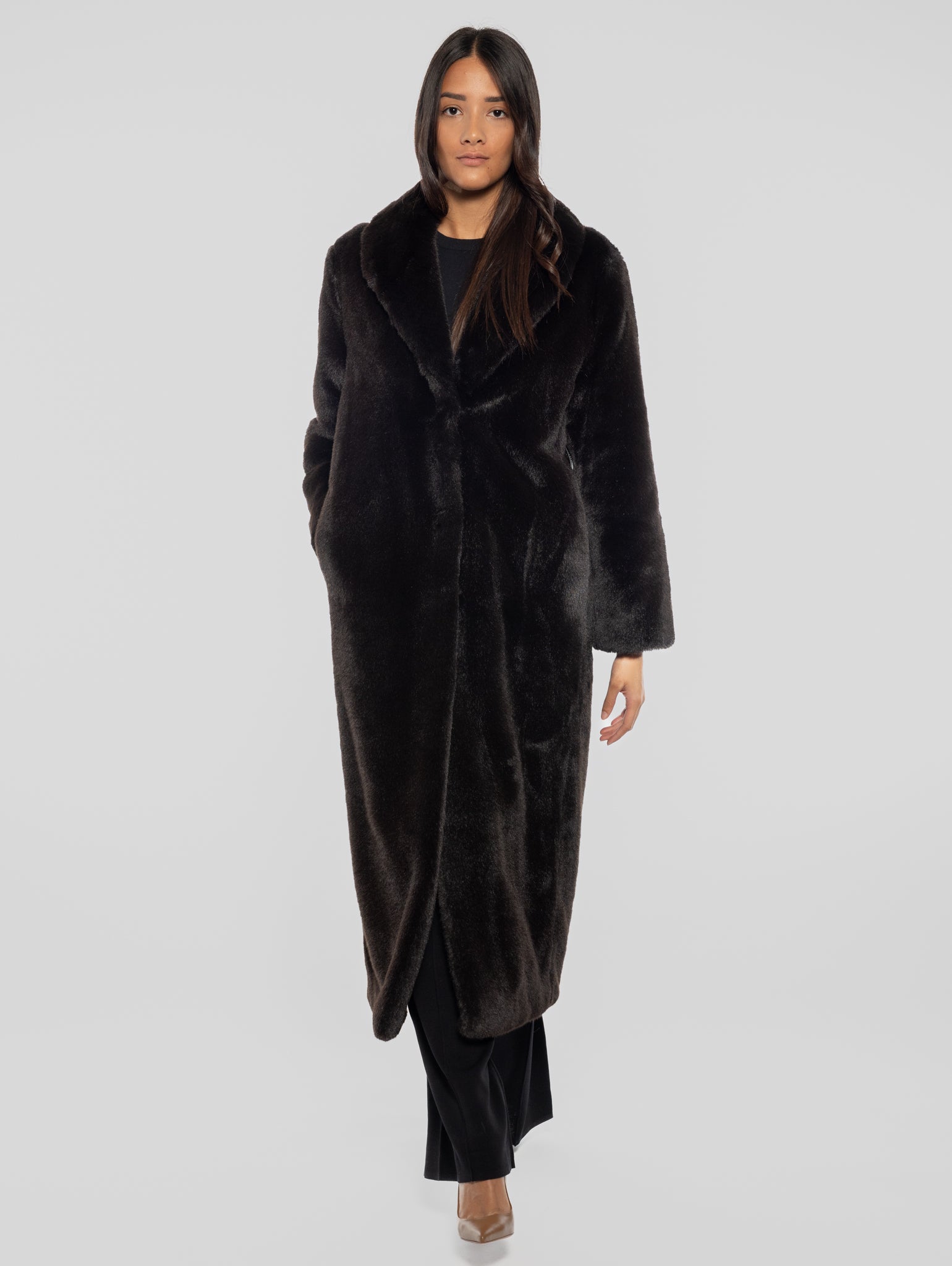 103824 A1ZM - M28 - COMOROS LIKE MINK COAT - BROWN