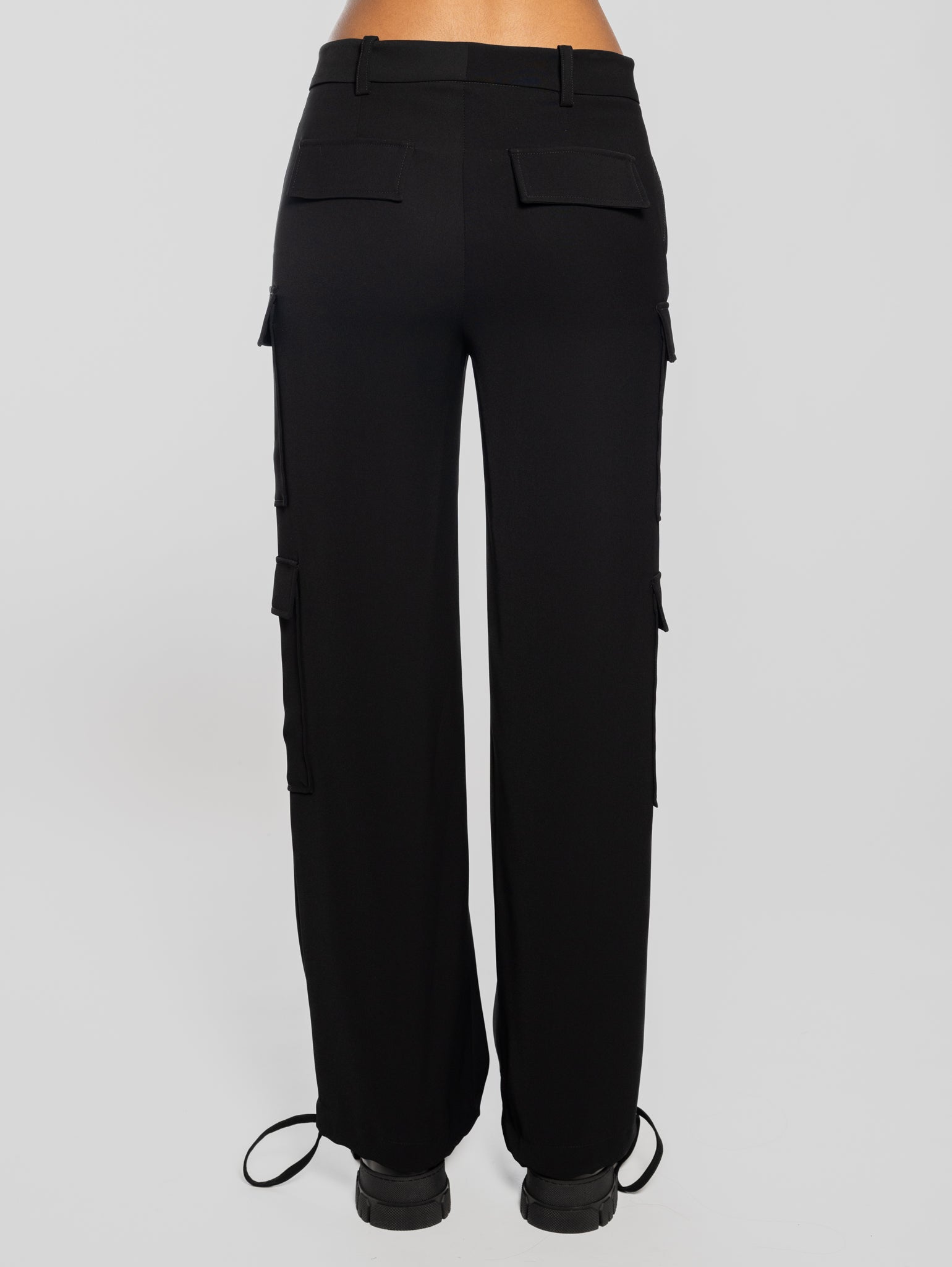 Wide Black Cargo Pants