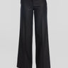 KILTIE-Pantaloni Palazzo in Flanella Nero-TRYME Shop