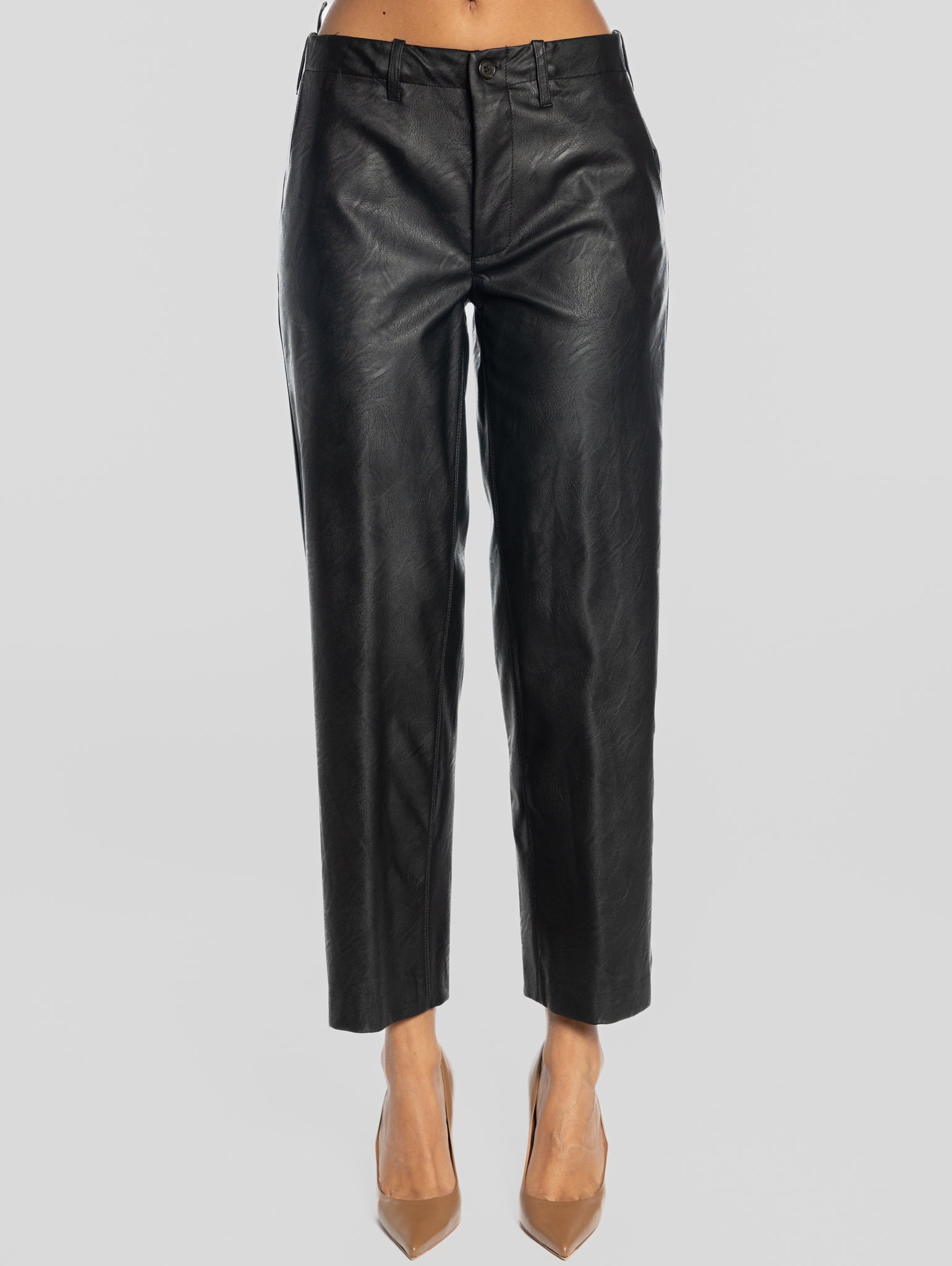 KILTIE Pantaloni in Similpelle Nero