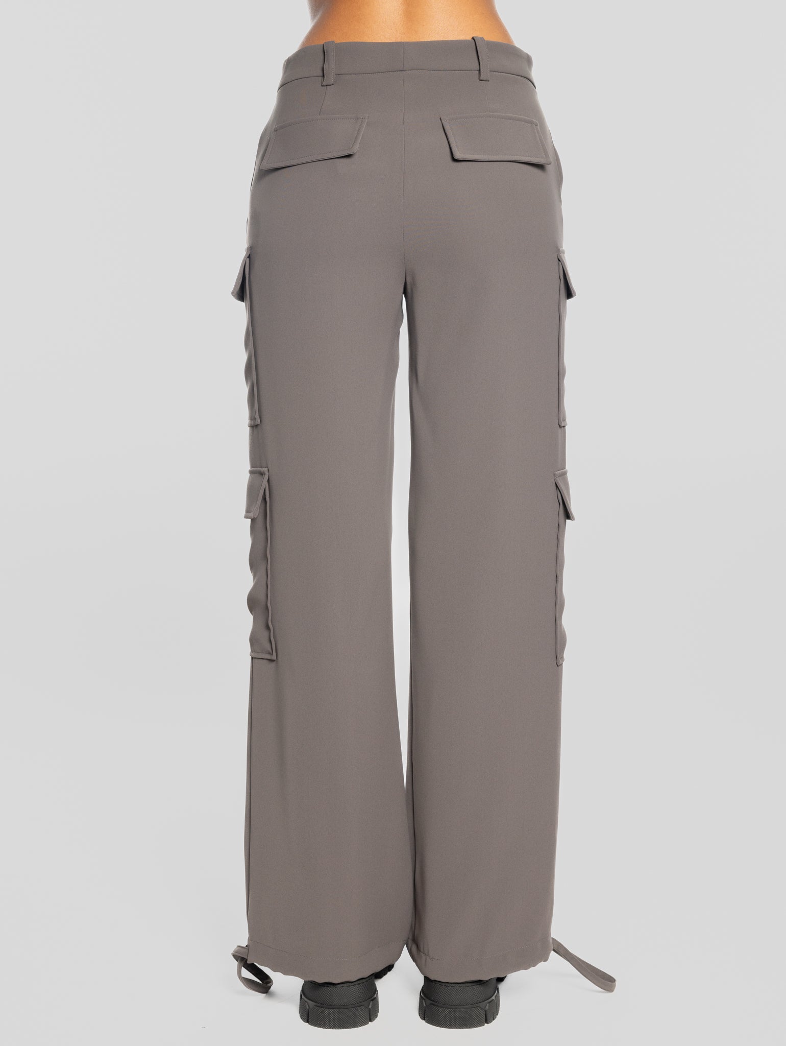 Wide Green Gray Cargo Pants