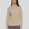 P.A.R.O.S.H.-Maglia Collo Alto in Cashmere Beige-TRYME Shop