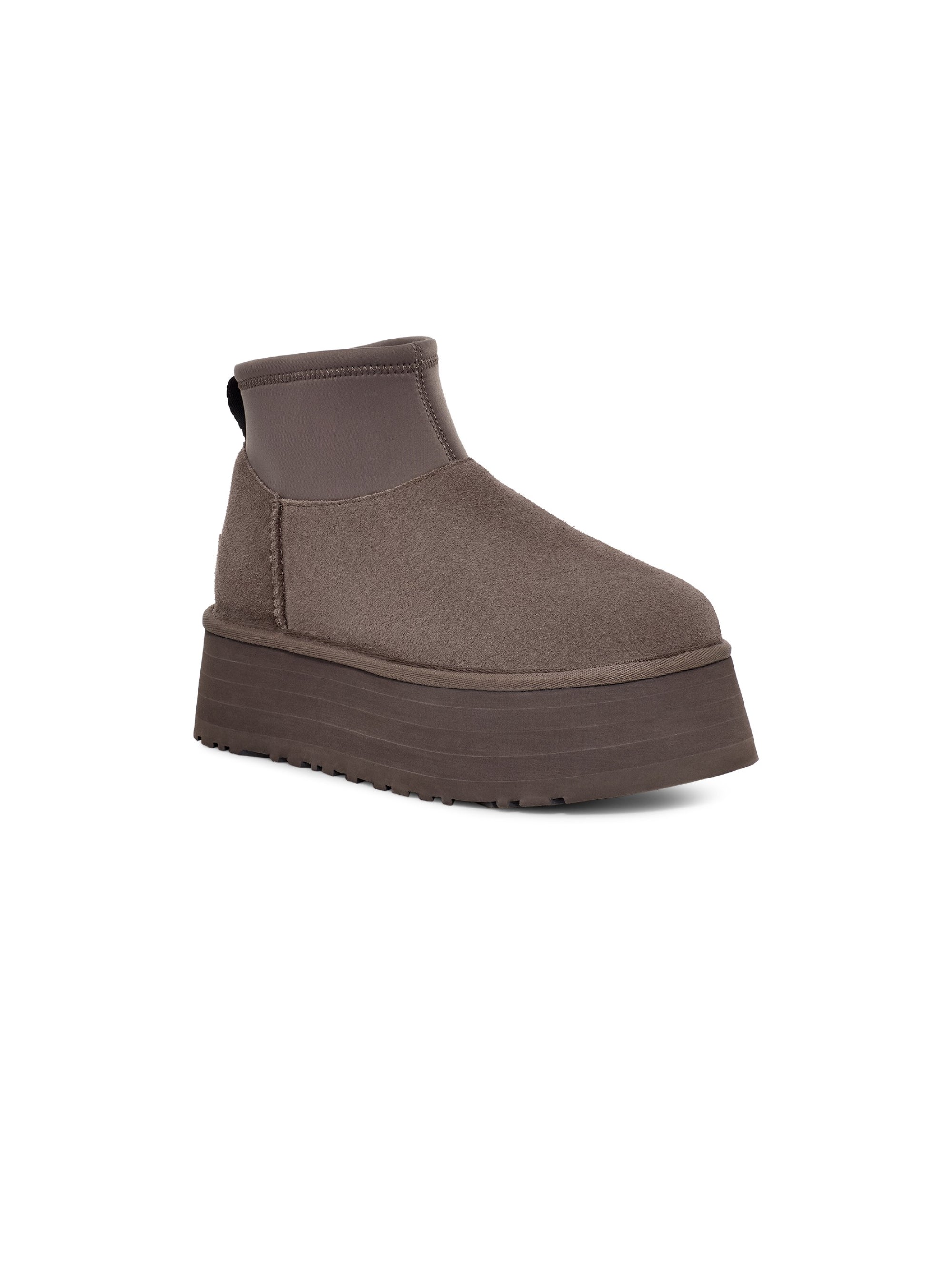 Klassische Mini-Dipper-Plateau-Stiefeletten in Grau