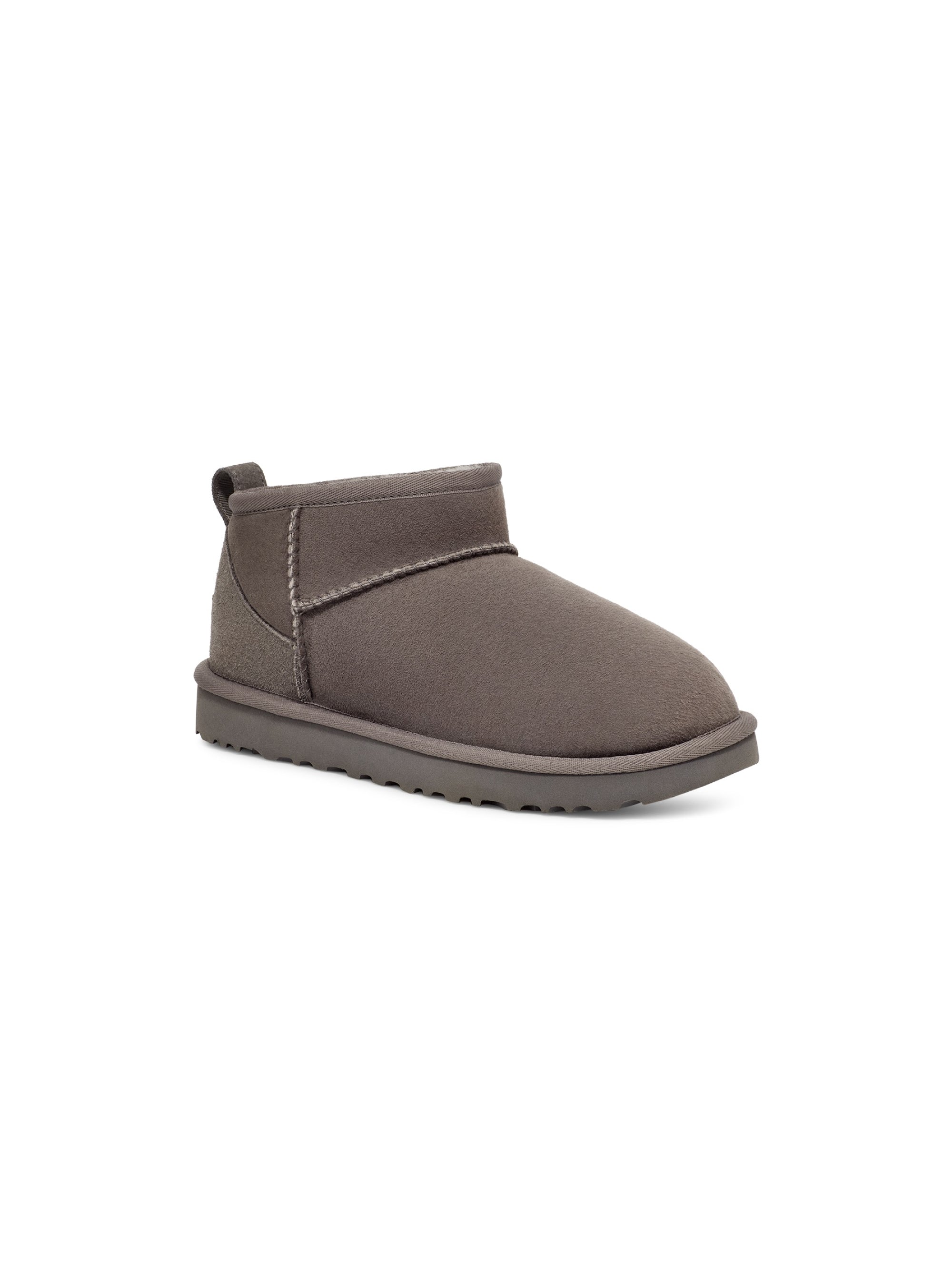 Ultra Mini Classic Stiefeletten aus grauem Schaffell