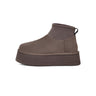 UGG-Stivaletti con Plateau Classic Mini Dipper Grigio-TRYME Shop