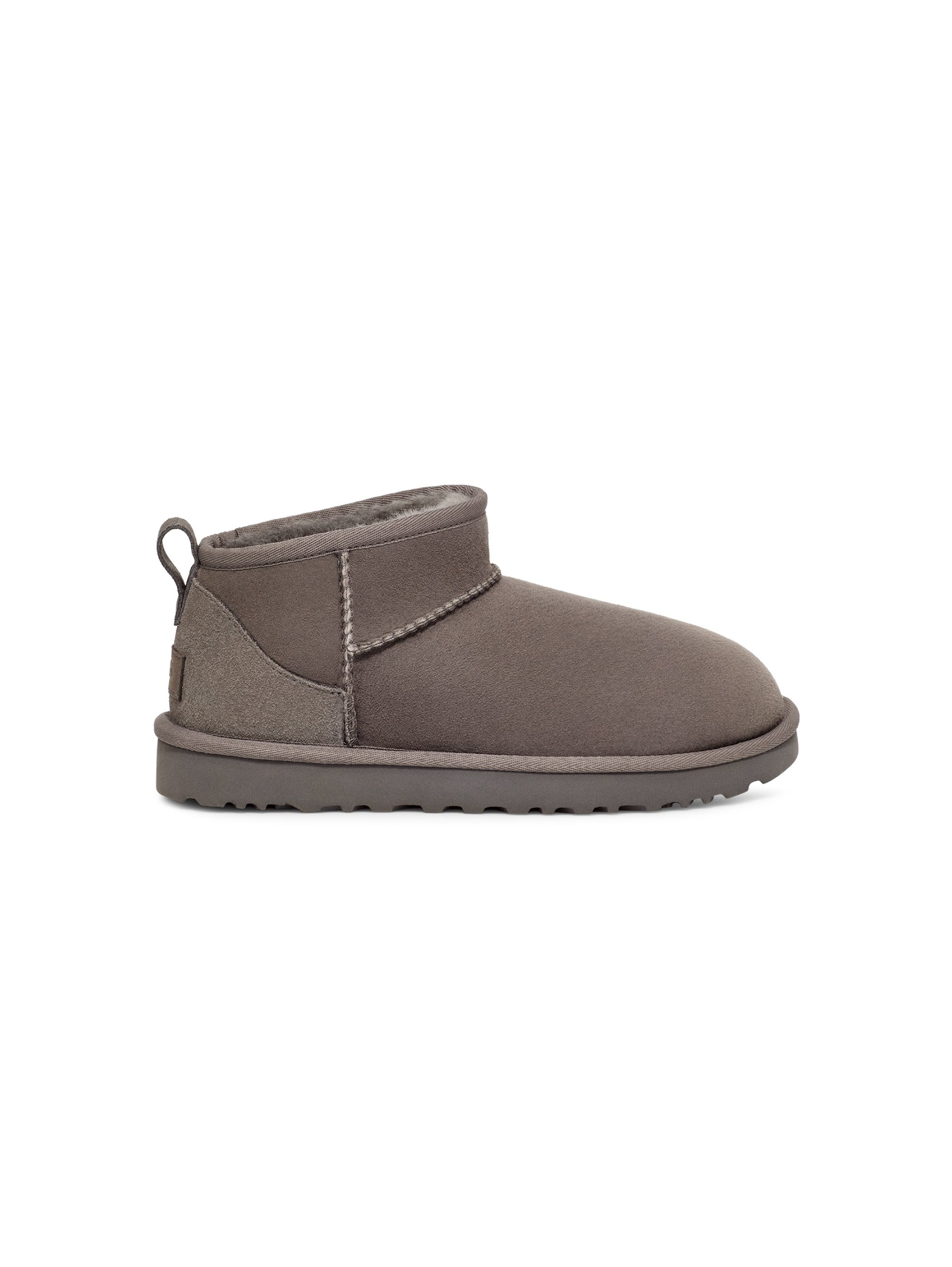 Ultra Mini Classic Stiefeletten aus grauem Schaffell