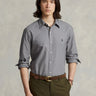 RALPH LAUREN-Camicia in Cotone Oxford Slim Filt Grigia-TRYME Shop