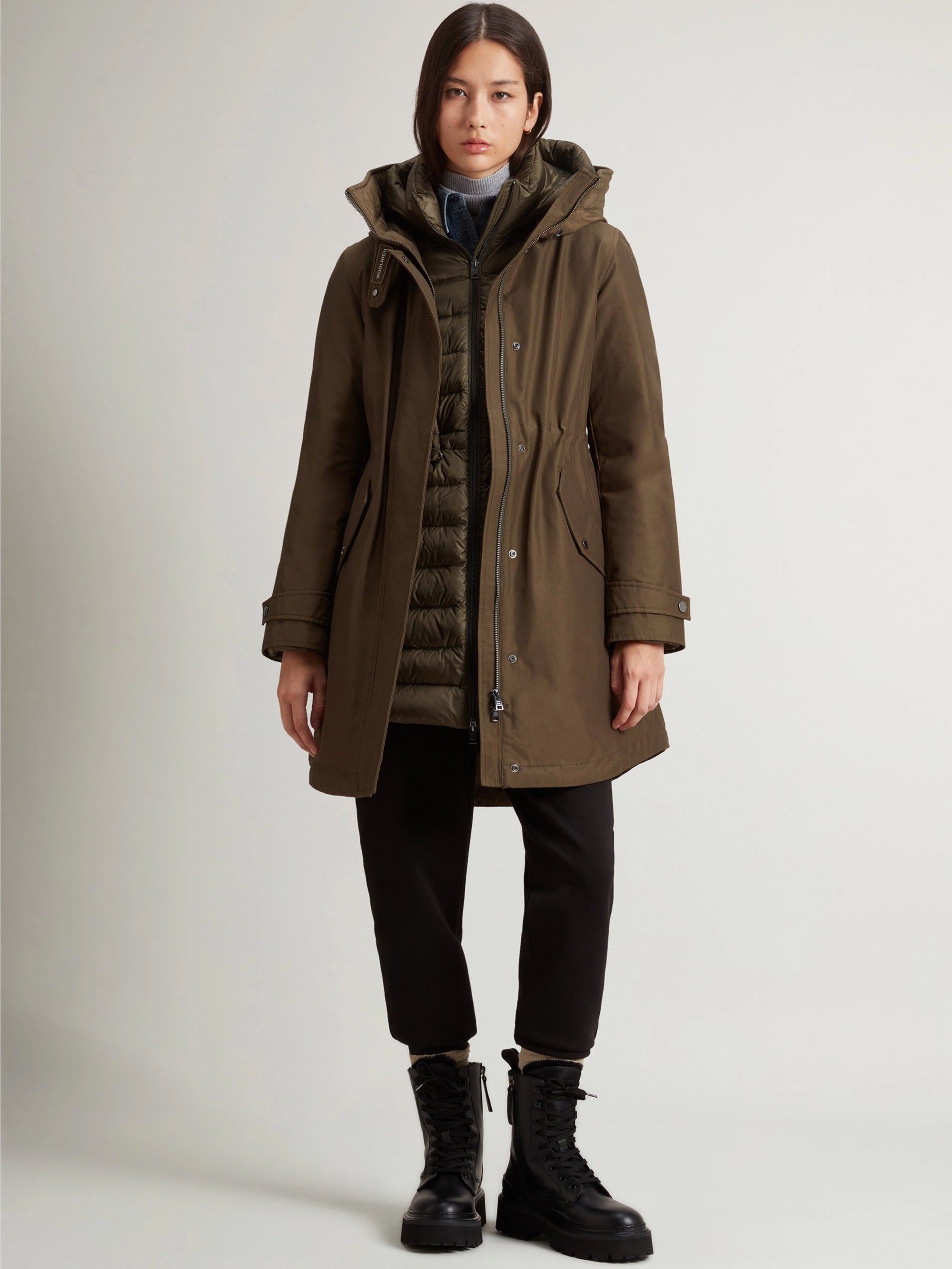 Three-in-One Parka Dark Green