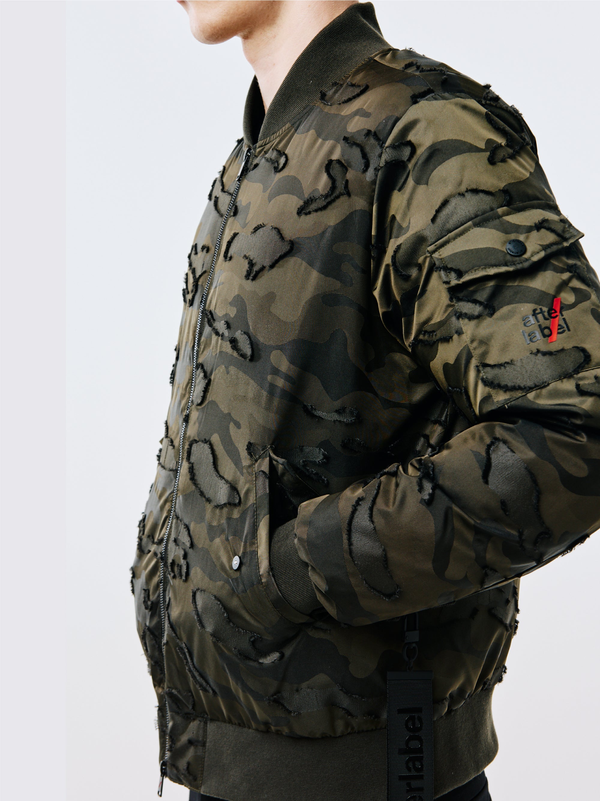 Bomber Camouflage 3D in Green Nylon