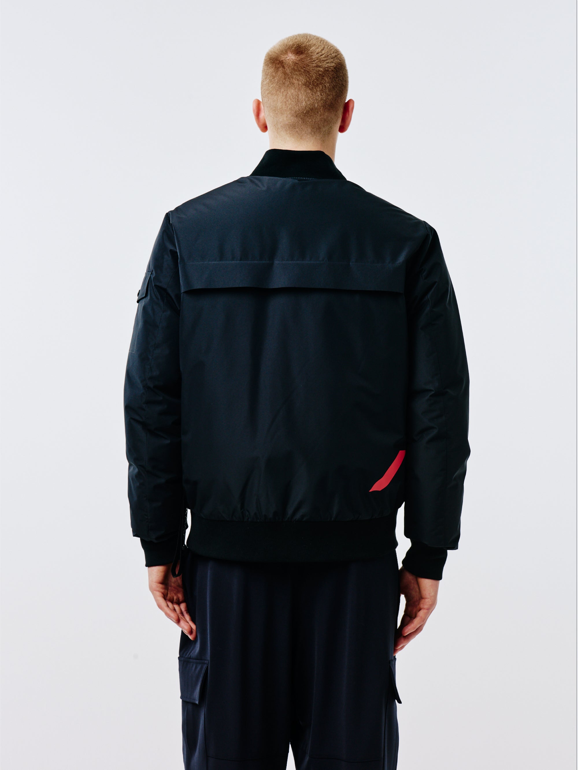 Black Matte Nylon Bomber