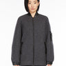 MAX MARA LEISURE-Bomber in Lana con Dettagli in Jersey Grigio-TRYME Shop