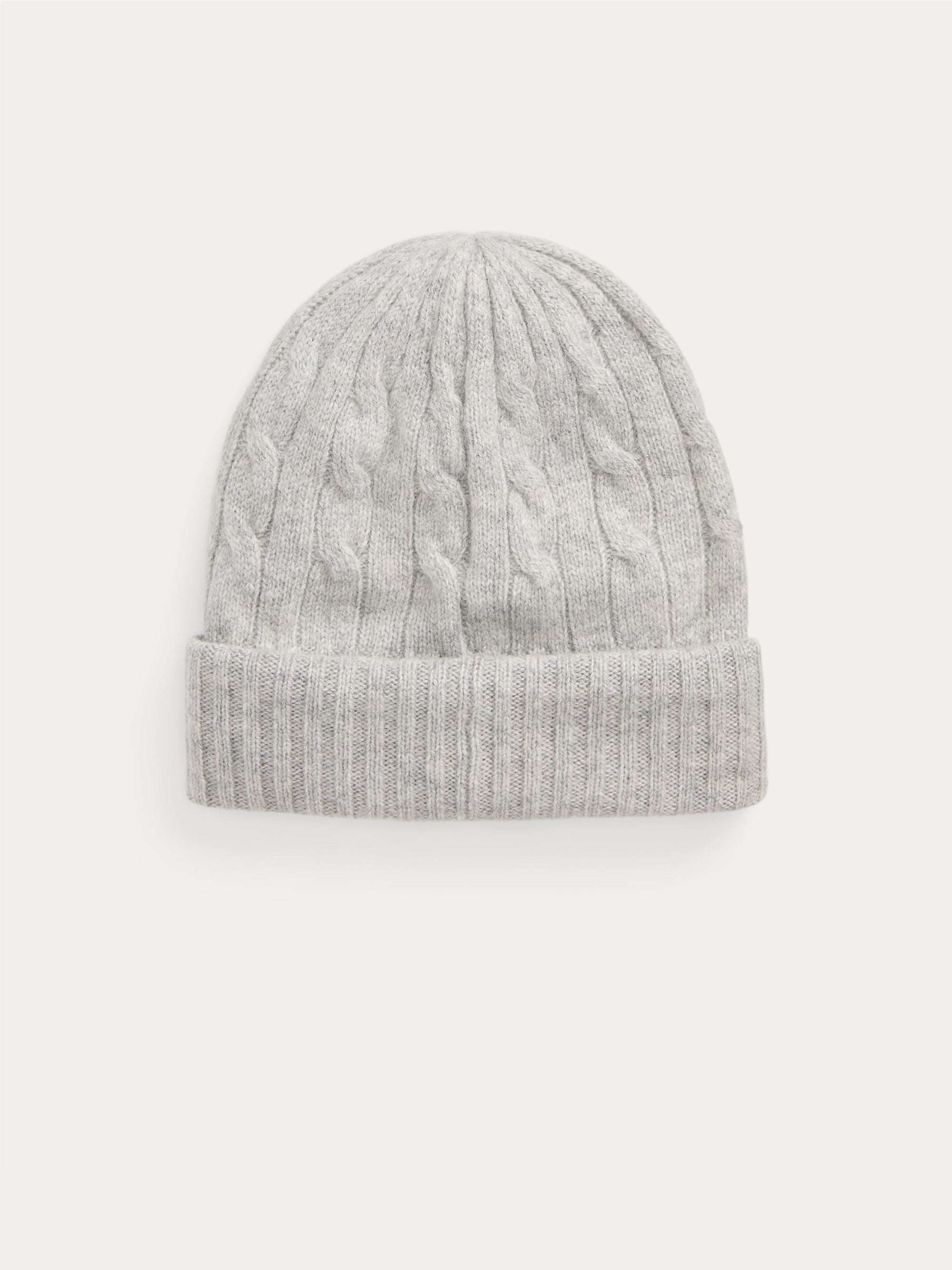 Beanie with Gray Cable Work