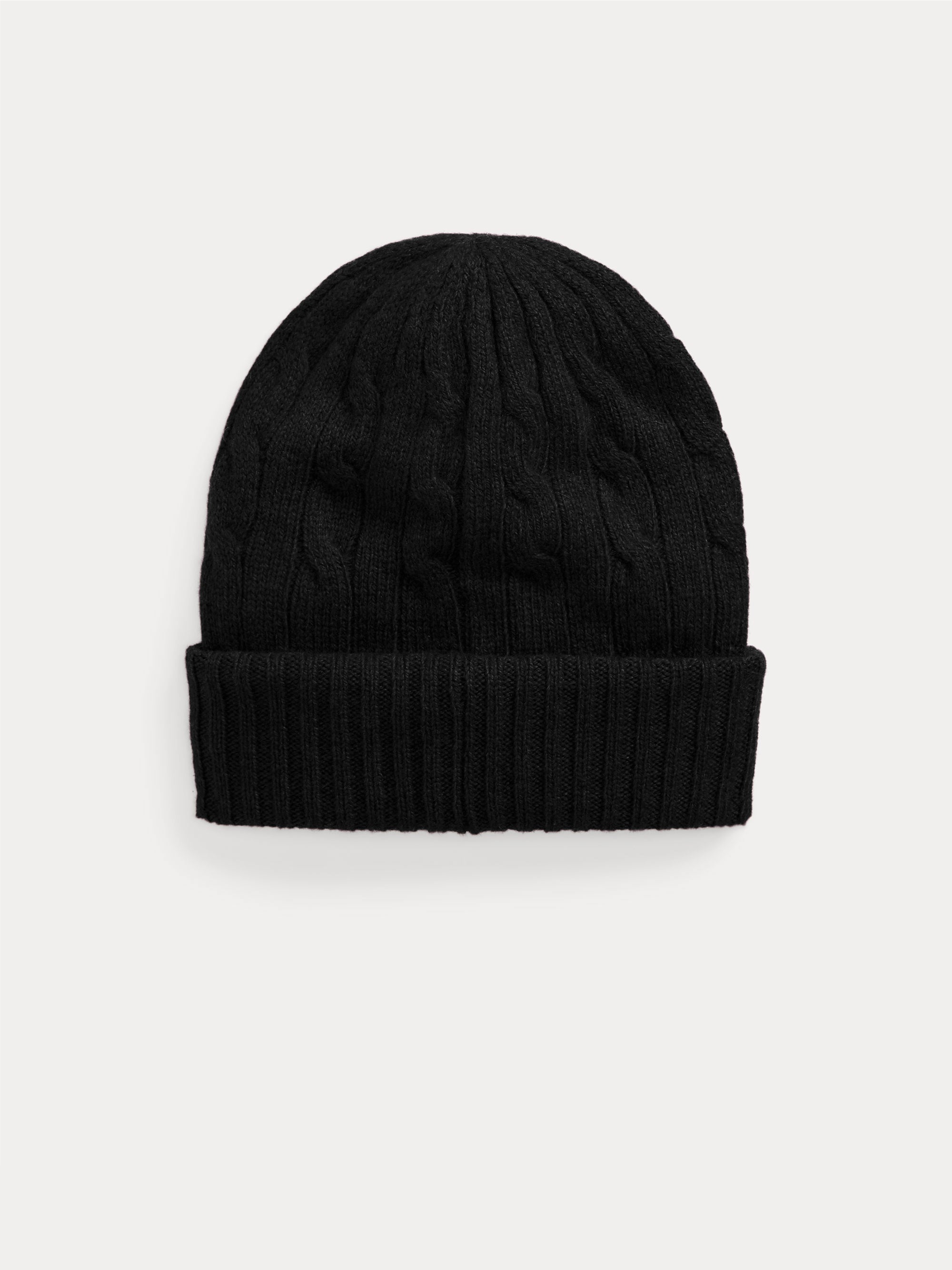 Black Braided Knit Hat