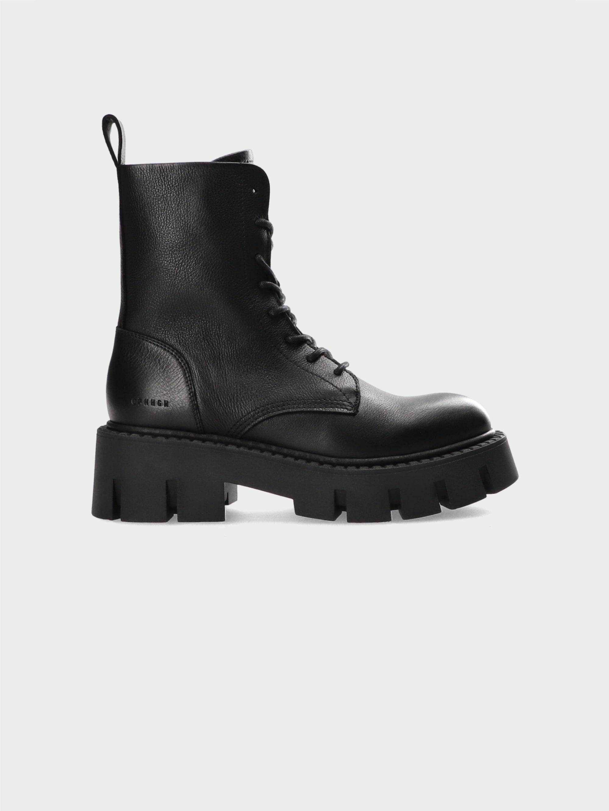 Schwarze Leder Combat Stiefel