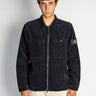 STONE ISLAND-Overshirt in Velluto a Coste Blu-TRYME Shop