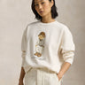 RALPH LAUREN-Felpa Girocollo con Stampa Polo Bear Crema-TRYME Shop